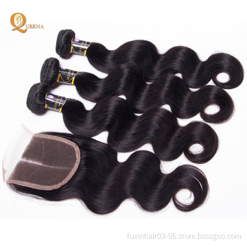 Wholesale 100% Remy Virgin Human Hair Body Wave Virgin Hair Bundles Peruvian Hair WEAVING Machine Double Weft